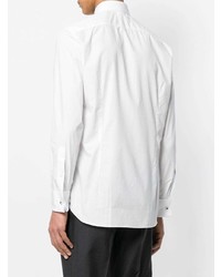 Мужская белая рубашка с длинным рукавом от Lardini