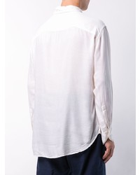 Мужская белая рубашка с длинным рукавом от Casey Casey