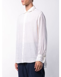 Мужская белая рубашка с длинным рукавом от Casey Casey