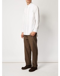 Мужская белая рубашка с длинным рукавом от Uma Wang