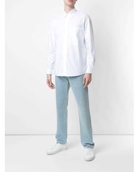 Мужская белая рубашка с длинным рукавом от Egrey