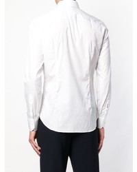 Мужская белая рубашка с длинным рукавом от Brioni