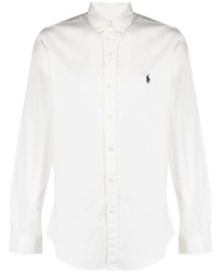 Мужская белая рубашка с длинным рукавом от Polo Ralph Lauren