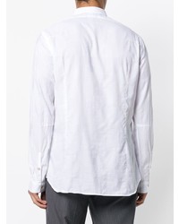 Мужская белая рубашка с длинным рукавом от Dnl