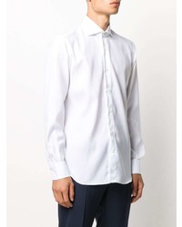 Мужская белая рубашка с длинным рукавом от Mazzarelli