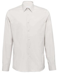 Мужская белая рубашка с длинным рукавом от Prada