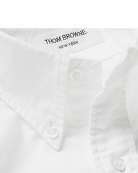 Мужская белая рубашка с длинным рукавом от Thom Browne