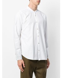 Мужская белая рубашка с длинным рукавом от Dnl
