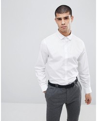 Мужская белая рубашка с длинным рукавом от Process Black