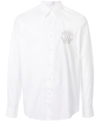 Мужская белая рубашка с длинным рукавом от Roberto Cavalli