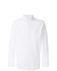 Мужская белая рубашка с длинным рукавом от Salle Privée