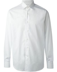 Мужская белая рубашка с длинным рукавом от Salvatore Ferragamo