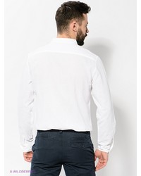 Мужская белая рубашка с длинным рукавом от SAVAGE