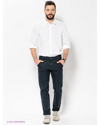 Мужская белая рубашка с длинным рукавом от SAVAGE