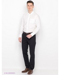 Мужская белая рубашка с длинным рукавом от SAVAGE