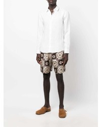 Мужская белая рубашка с длинным рукавом от Sandro