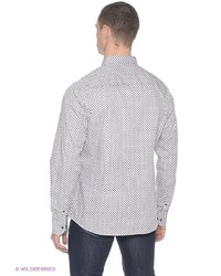 Мужская белая рубашка с длинным рукавом от Sela