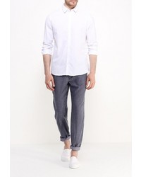 Мужская белая рубашка с длинным рукавом от Sela