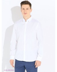 Мужская белая рубашка с длинным рукавом от Sela