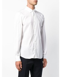 Мужская белая рубашка с длинным рукавом от Fay