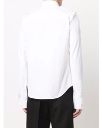 Мужская белая рубашка с длинным рукавом от Bottega Veneta