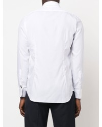 Мужская белая рубашка с длинным рукавом от D4.0
