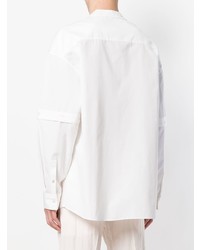 Мужская белая рубашка с длинным рукавом от Chalayan