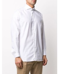 Мужская белая рубашка с длинным рукавом от Lardini