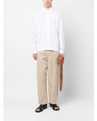 Мужская белая рубашка с длинным рукавом от Herno