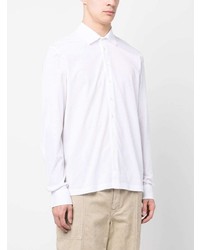 Мужская белая рубашка с длинным рукавом от Herno