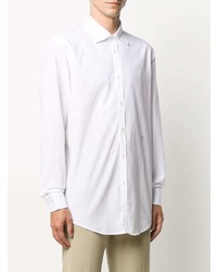 Мужская белая рубашка с длинным рукавом от Massimo Alba