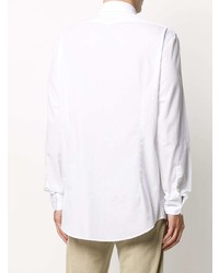 Мужская белая рубашка с длинным рукавом от Massimo Alba