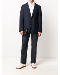 Мужская белая рубашка с длинным рукавом от Kiton