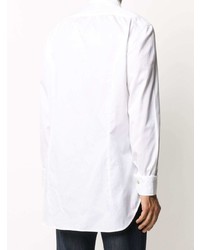 Мужская белая рубашка с длинным рукавом от Kiton