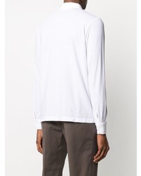 Мужская белая рубашка с длинным рукавом от Zanone