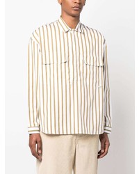 Мужская белая рубашка с длинным рукавом от Sunnei