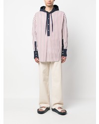 Мужская белая рубашка с длинным рукавом от BLUEMARBLE