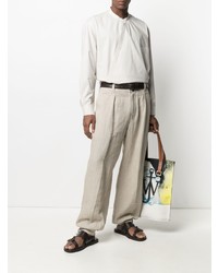 Мужская белая рубашка с длинным рукавом от Lemaire