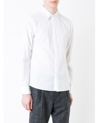 Мужская белая рубашка с длинным рукавом от Taakk