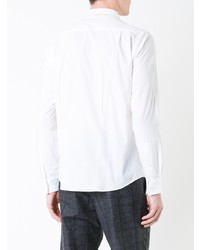 Мужская белая рубашка с длинным рукавом от Taakk