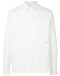 Мужская белая рубашка с длинным рукавом от Sunnei