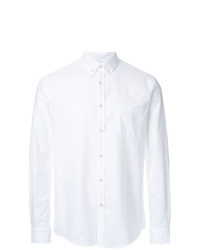 Мужская белая рубашка с длинным рукавом от Sunspel
