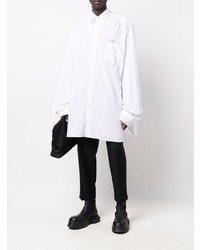 Мужская белая рубашка с длинным рукавом от Raf Simons
