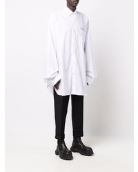 Мужская белая рубашка с длинным рукавом от Raf Simons