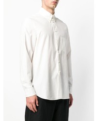 Мужская белая рубашка с длинным рукавом от Uma Wang