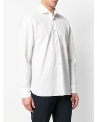 Мужская белая рубашка с длинным рукавом от Borriello