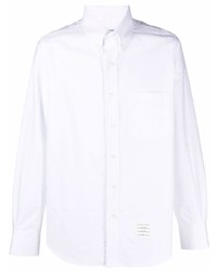 Мужская белая рубашка с длинным рукавом от Thom Browne