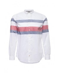 Мужская белая рубашка с длинным рукавом от Tommy Hilfiger