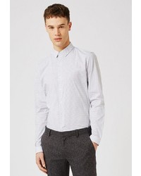 Мужская белая рубашка с длинным рукавом от Topman