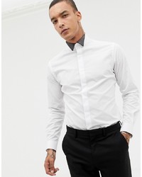 Мужская белая рубашка с длинным рукавом от Twisted Tailor